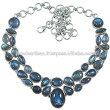 Labradorite Gemstone 925 Sterling Silver Necklace Jewelry
